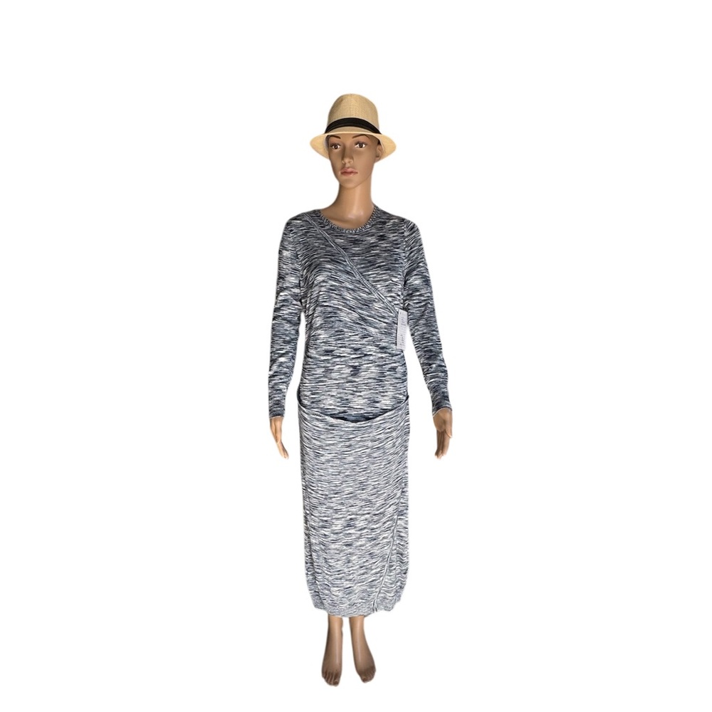 NWT Sweater Maxi‎ Dress by ecru. Navy and White. Women’s Small